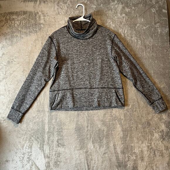 Lululemon Ready to Rulu Fleece Pullover Heathered Black Size 6 - Picture 1 of 7